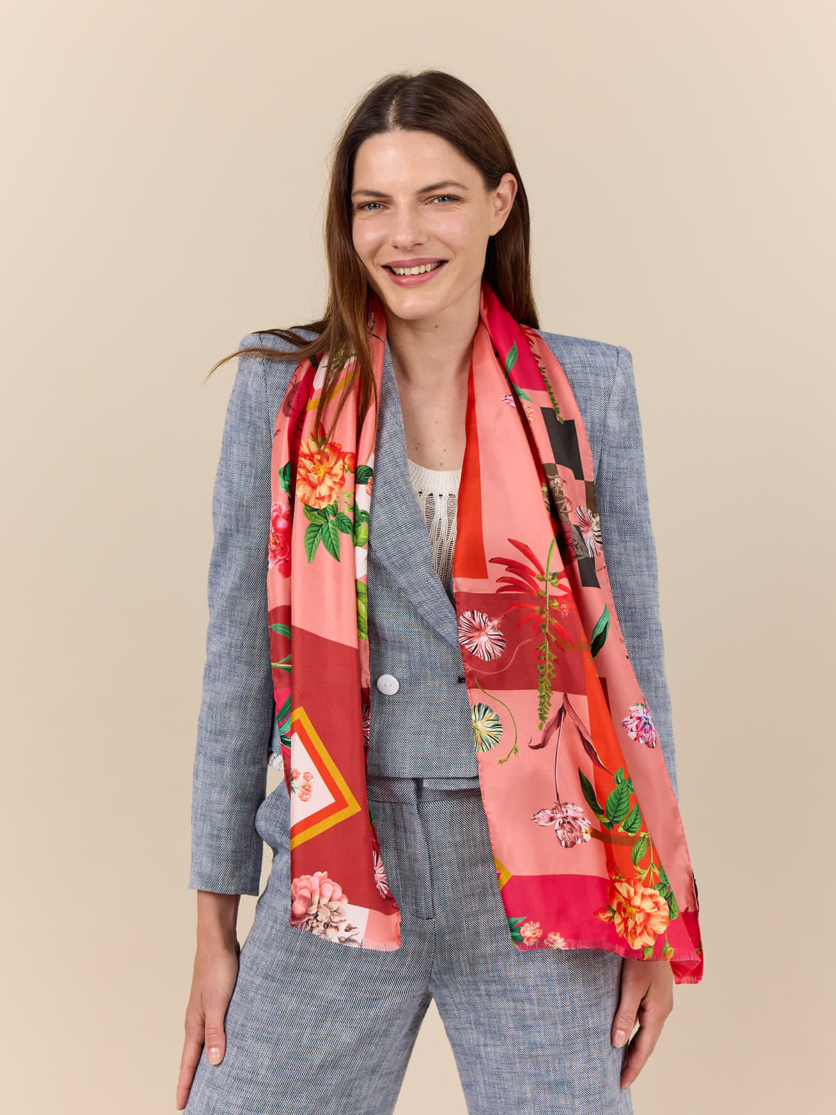 FLORAL GEO Scarf