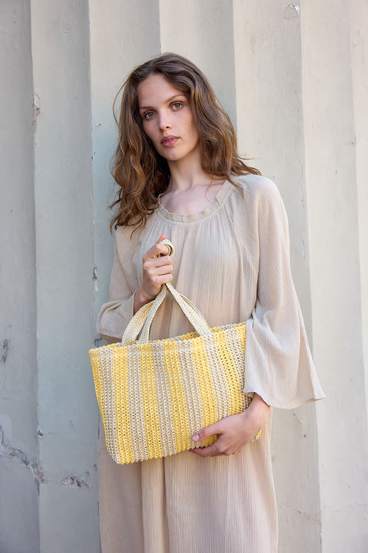 RAFFIA-Schultertasche