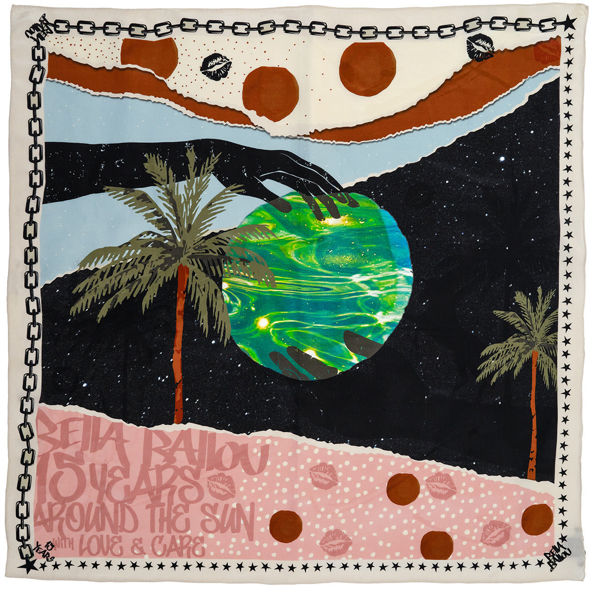 15 YEARS AROUND THE SUN SCARF
