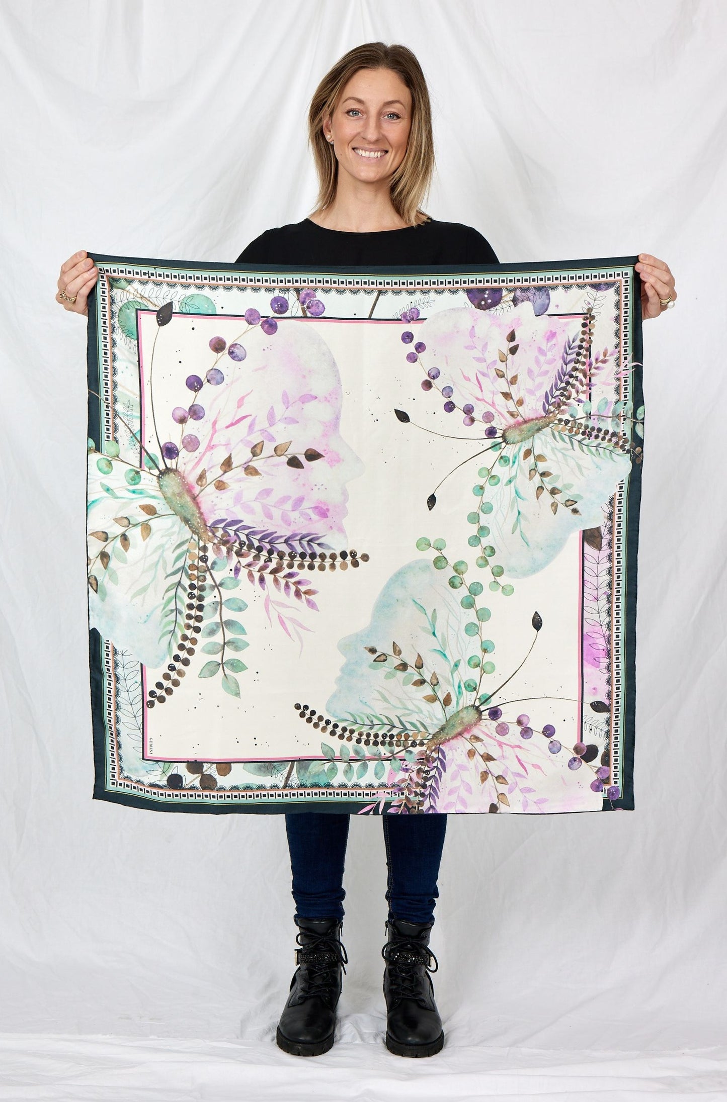 GEMINI ZODIAC Silk Scarf / BELLA & VOSS