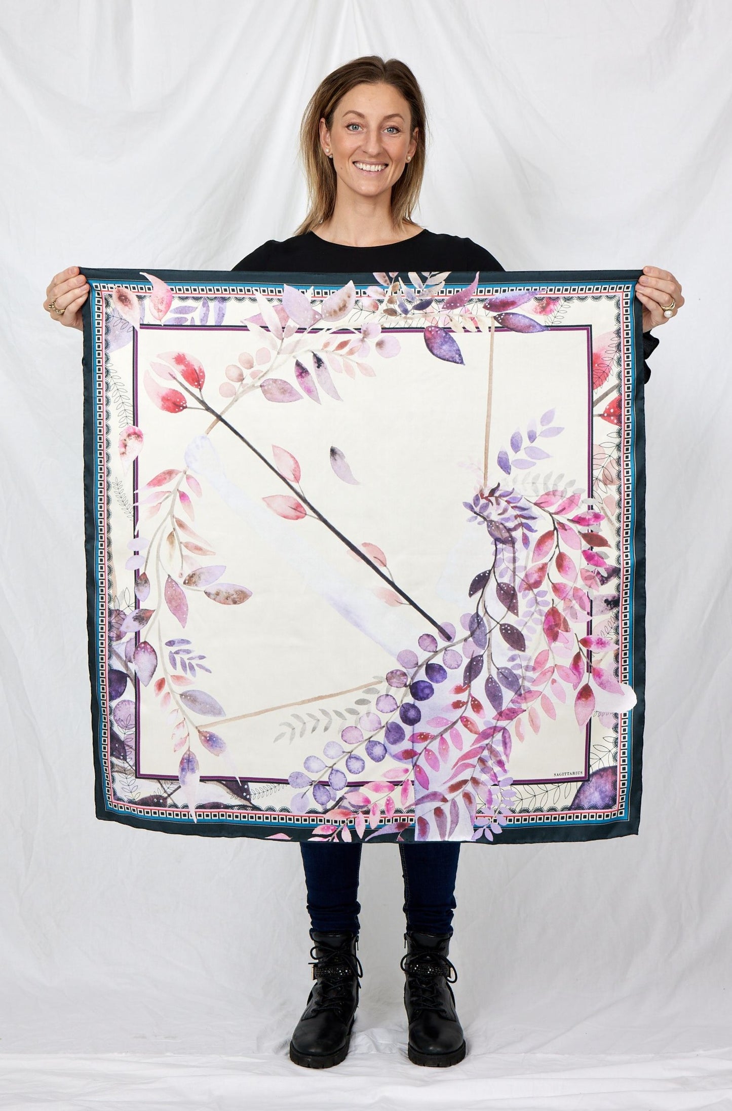 SAGITTARIUS ZODIAC Silk Scarf / BELLA & VOSS