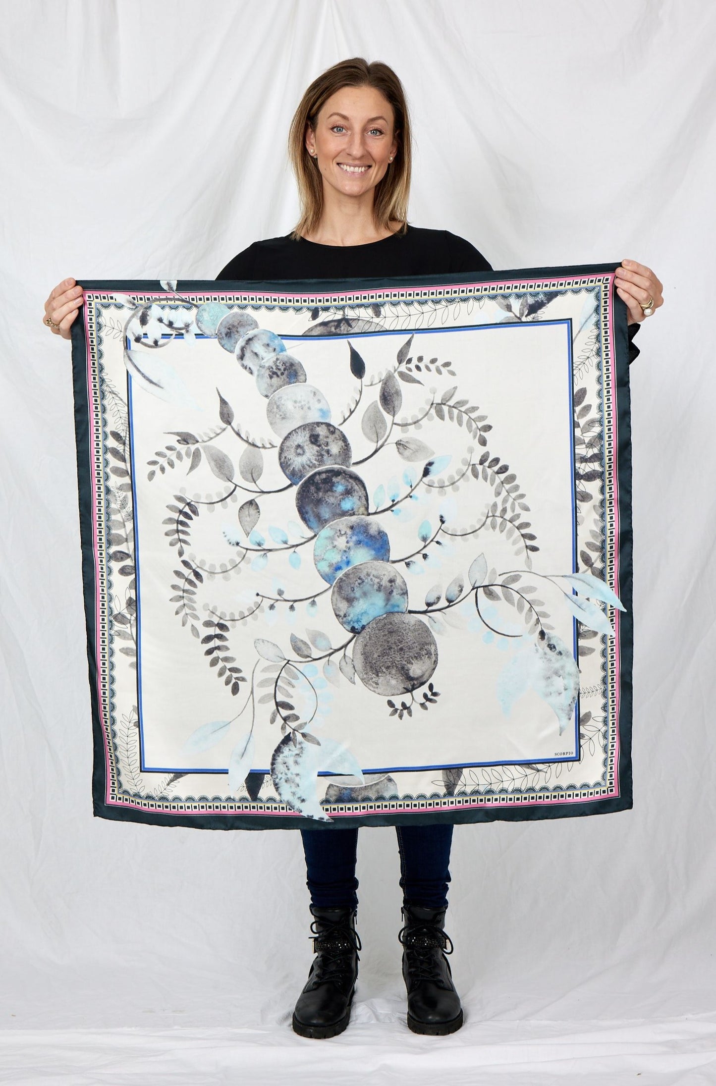 SCORPIO ZODIAC Silk Scarf / BELLA & VOSS