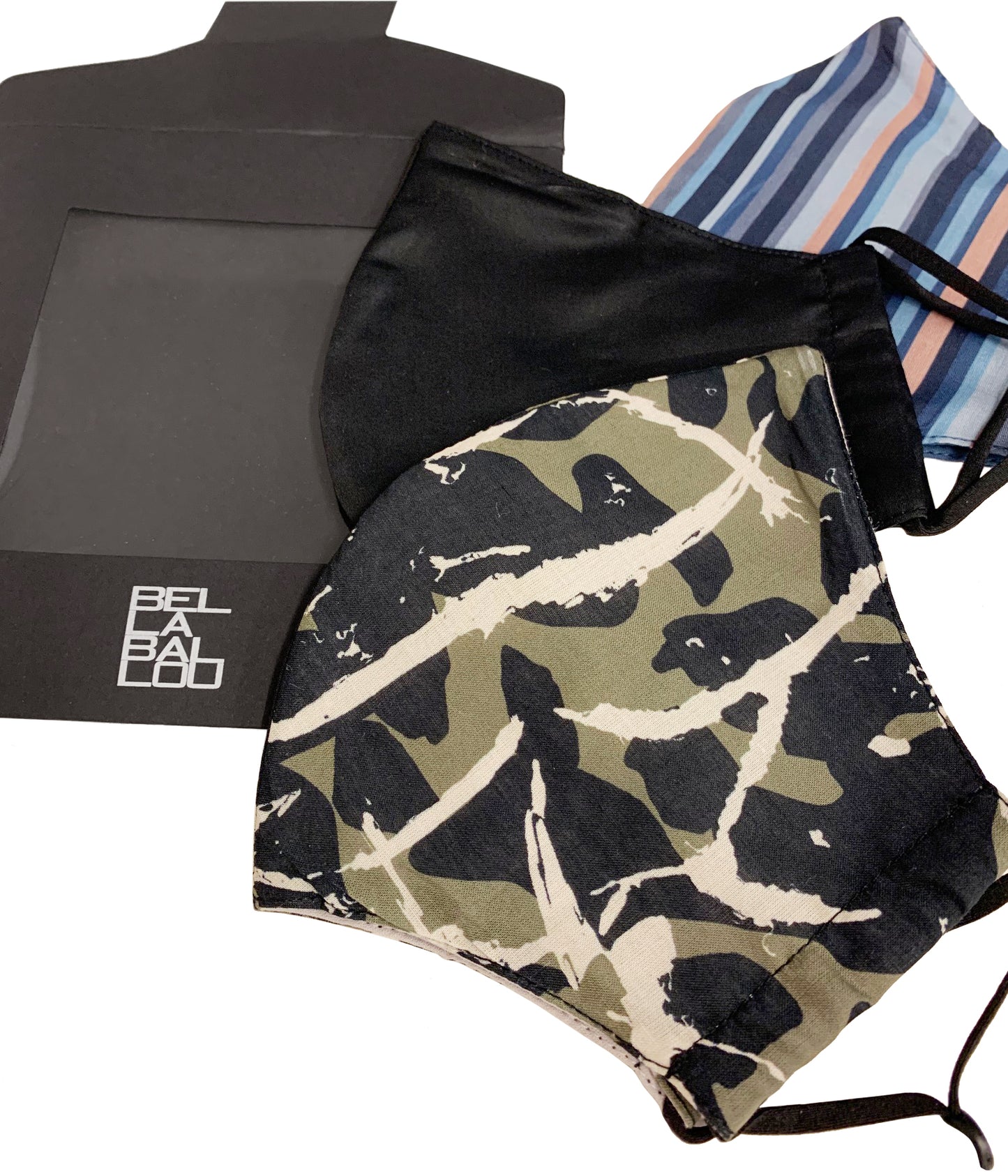 Face Mask in Cotton with 3 masculine prints