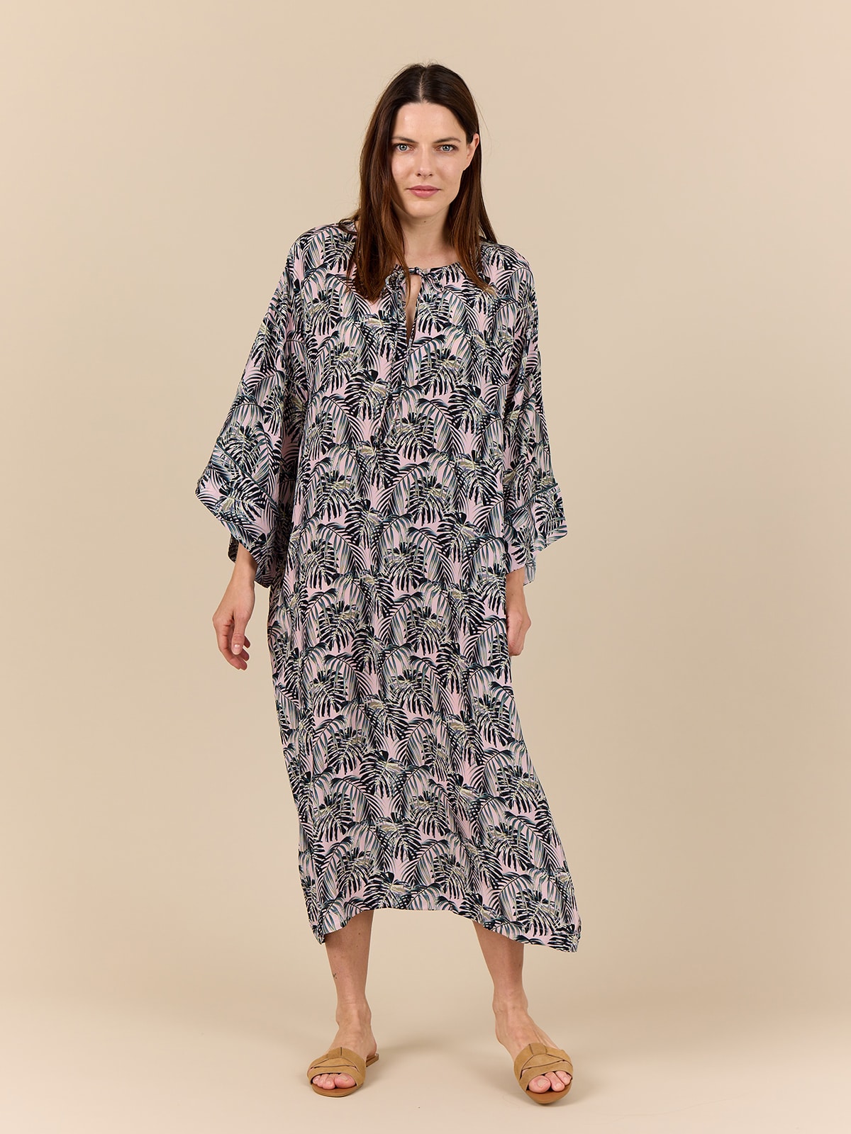 PALMENBLÄTTER Kaftan Kleid