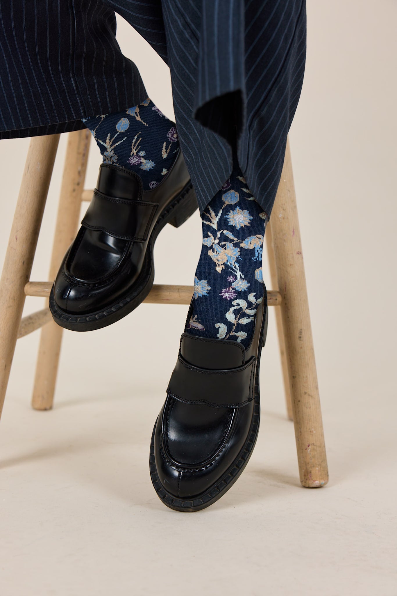 LIVING GARDEN Socks - Dark Blue