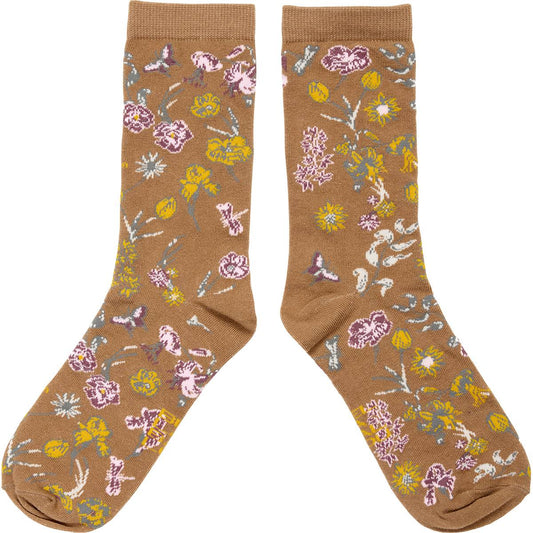LIVING GARDEN Socks - Camel