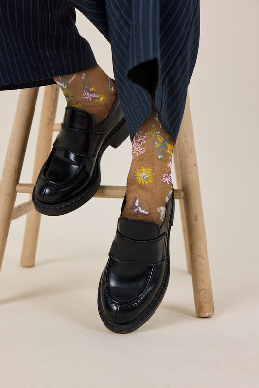 LIVING GARDEN Socks - Camel